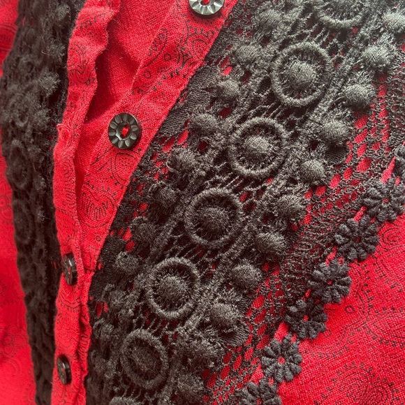 Free People Tribal Grunge Dress -Size 4 - Picture 5 of 6